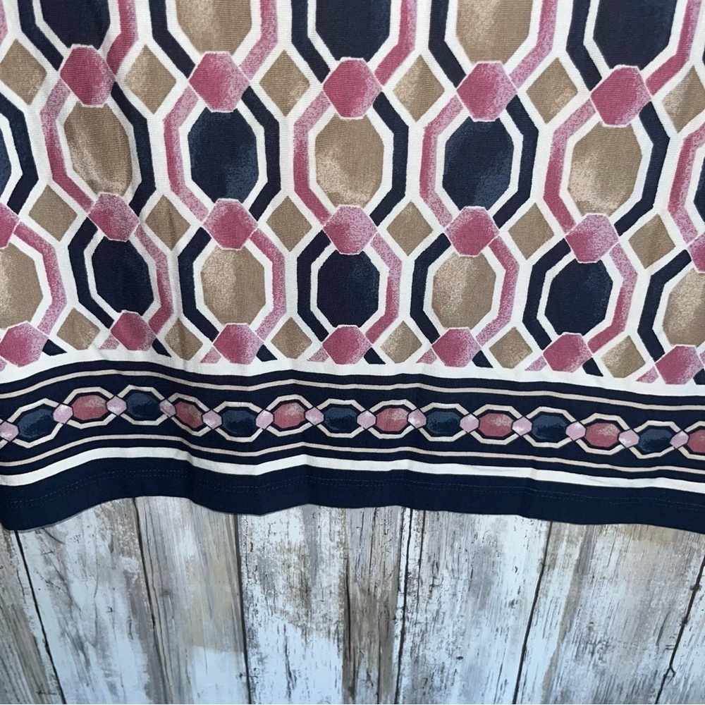 Ann Taylor Geometric Printed Long Sleeve Blouse - Picture 2 of 4